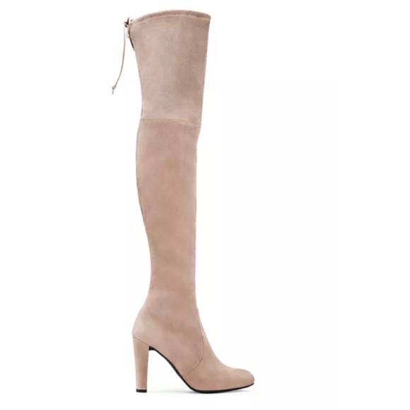 BRAND NEW STUART WEITZMAN HIGHLAND THIGH OTK BOOTS IN TAUPE GRAY SUEDE 8 - Picture 8 of 8